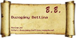 Buzogány Bettina névjegykártya