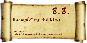 Buzogány Bettina névjegykártya